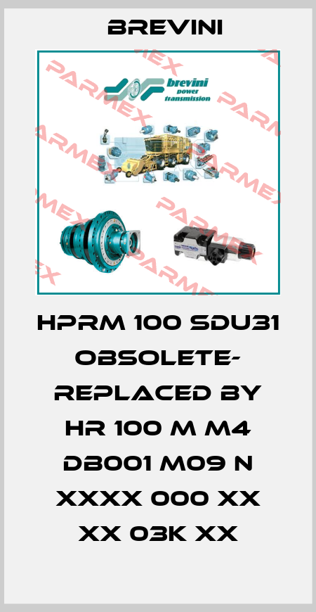 HPRM 100 SDU31 obsolete- REPLACED BY HR 100 M M4 DB001 M09 N XXXX 000 XX XX 03K XX Brevini