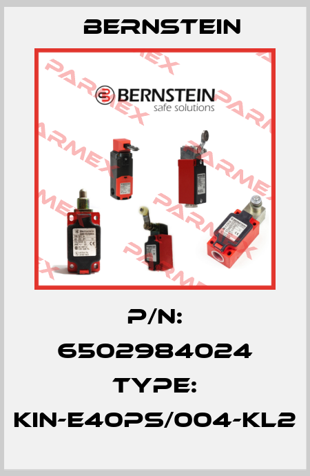 P/N: 6502984024 Type: KIN-E40PS/004-KL2 Bernstein