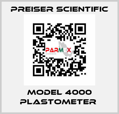 Model 4000 Plastometer  Preiser Scientific