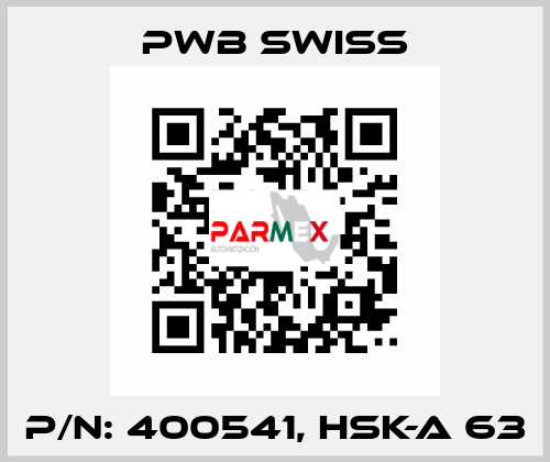 P/N: 400541, HSK-A 63 PWB Swiss