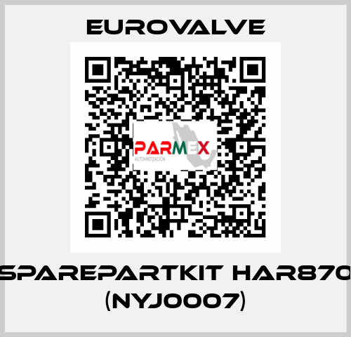 Sparepartkit HAR870 (NYJ0007) Eurovalve