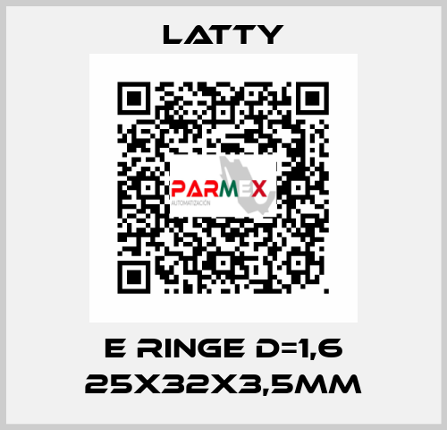 E Ringe D=1,6 25x32x3,5mm Latty