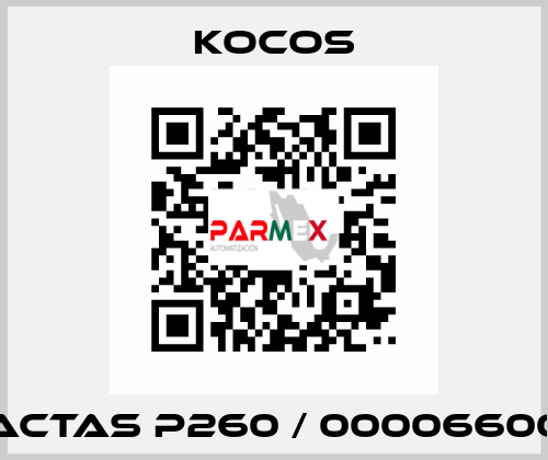 ACTAS P260 / 00006600 KoCoS