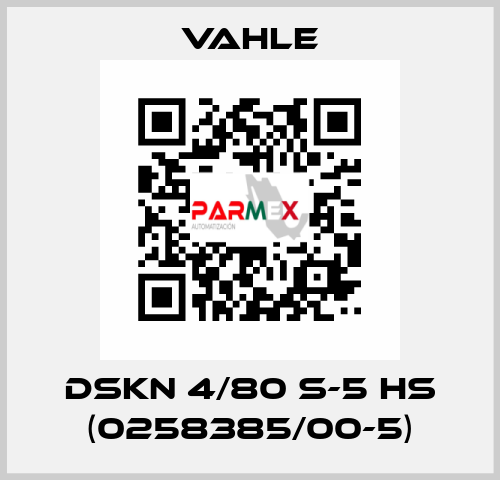 DSKN 4/80 S-5 HS (0258385/00-5) Vahle