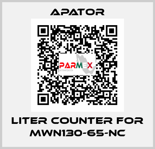 Liter counter for MWN130-65-NC Apator