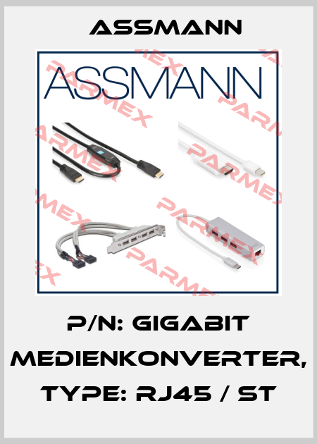P/N: Gigabit Medienkonverter, Type: RJ45 / ST Assmann
