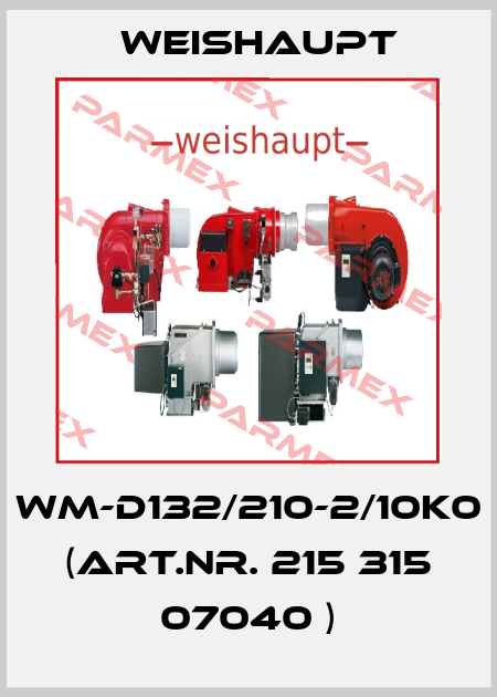 WM-D132/210-2/10K0 (Art.Nr. 215 315 07040 ) Weishaupt