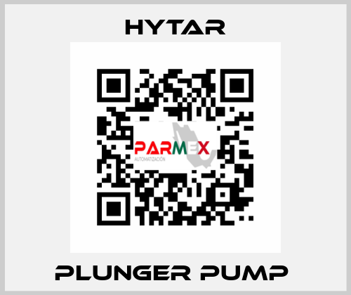 PLUNGER PUMP  Hytar