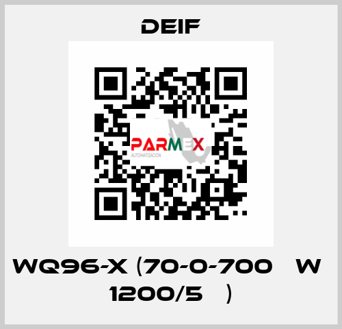 WQ96-x (70-0-700 кW  1200/5А ) Deif