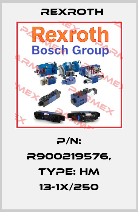 P/N: R900219576, Type: HM 13-1X/250 Rexroth