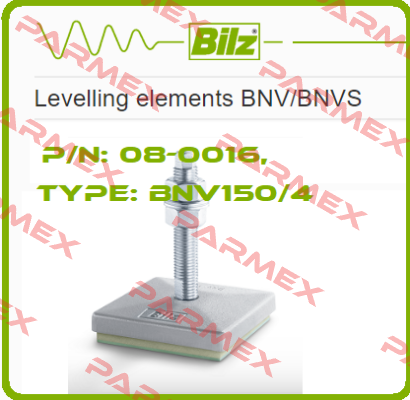 P/N: 08-0016, Type: BNV150/4 Bilz Vibration Technology