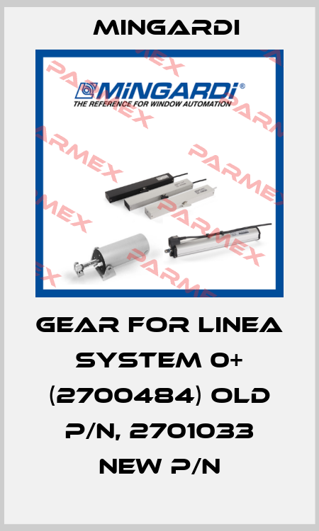 gear for Linea System 0+ (2700484) old P/N, 2701033 new P/N Mingardi