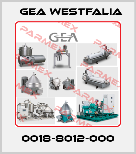 0018-8012-000 Gea Westfalia