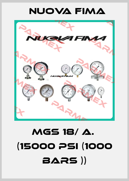 MGS 18/ A.  (15000 PSI (1000 Bars )) Nuova Fima
