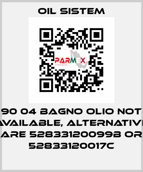 90 04 BAGNO OLIO not available, alternative are 52833120099B or 52833120017C Oil Sistem