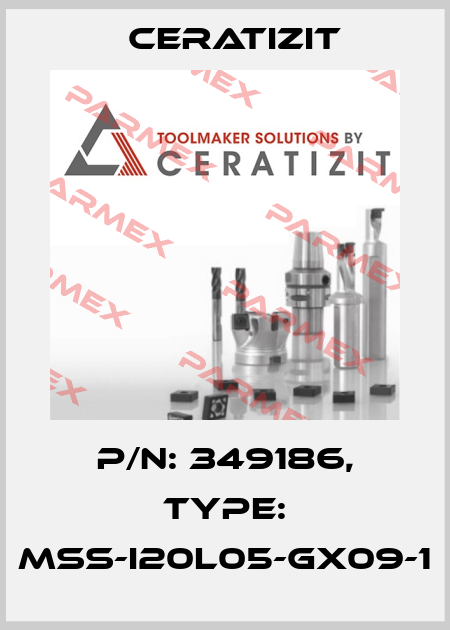 P/N: 349186, Type: MSS-I20L05-GX09-1 Ceratizit