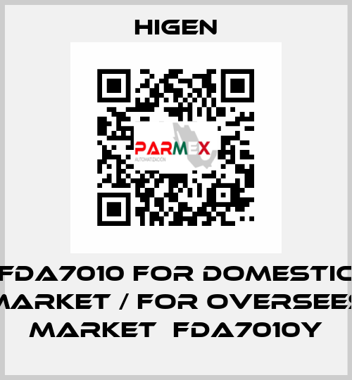 FDA7010 for domestic market / for oversees market  FDA7010Y Higen