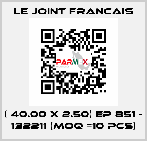 ( 40.00 X 2.50) EP 851 - 132211 (MOQ =10 pcs) LE JOINT FRANCAIS