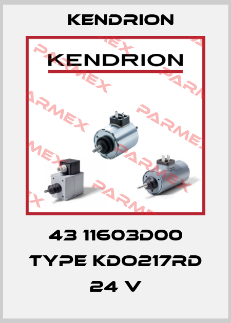 43 11603D00 Type KDO217RD 24 V Kendrion