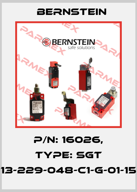 P/N: 16026, Type: SGT 13-229-048-C1-G-01-15 Bernstein