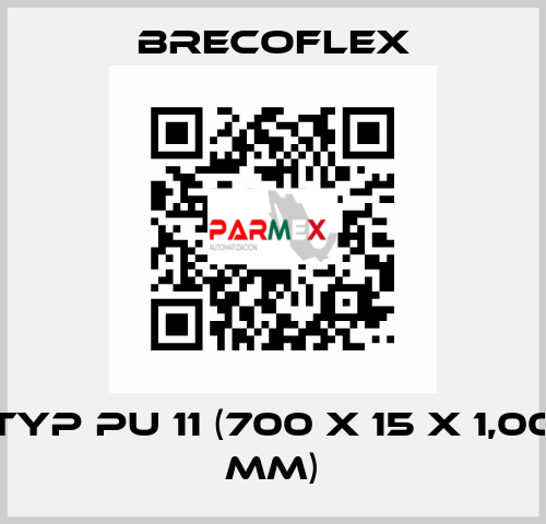 Typ PU 11 (700 x 15 x 1,00 mm) Brecoflex