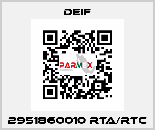 2951860010 RTA/RTC Deif