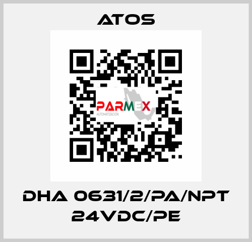 DHA 0631/2/PA/NPT 24VDC/PE Atos