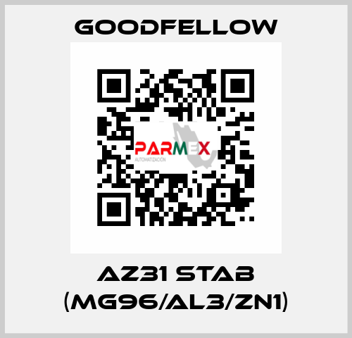 AZ31 Stab (Mg96/Al3/Zn1) Goodfellow