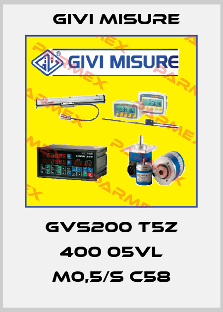 GVS200 T5Z 400 05VL M0,5/S C58 Givi Misure