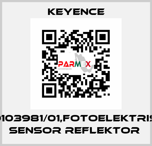 R-5,50103981/01,FOTOELEKTRISCHER SENSOR REFLEKTOR  Keyence