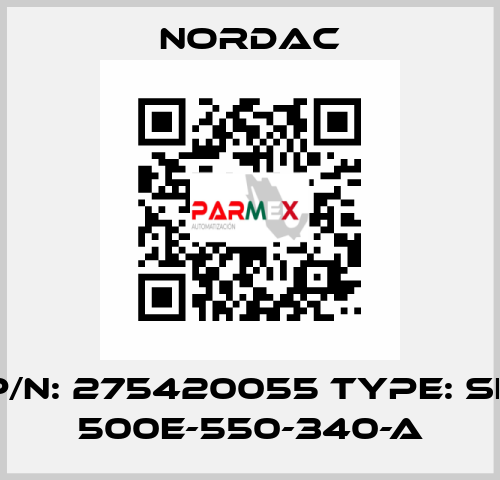 P/N: 275420055 Type: SK 500E-550-340-A NORDAC