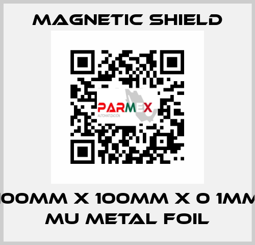 100mm x 100mm x 0 1mm Mu metal Foil Magnetic Shield