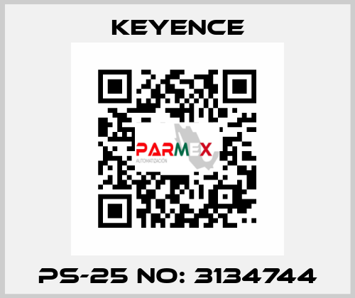 PS-25 No: 3134744 Keyence