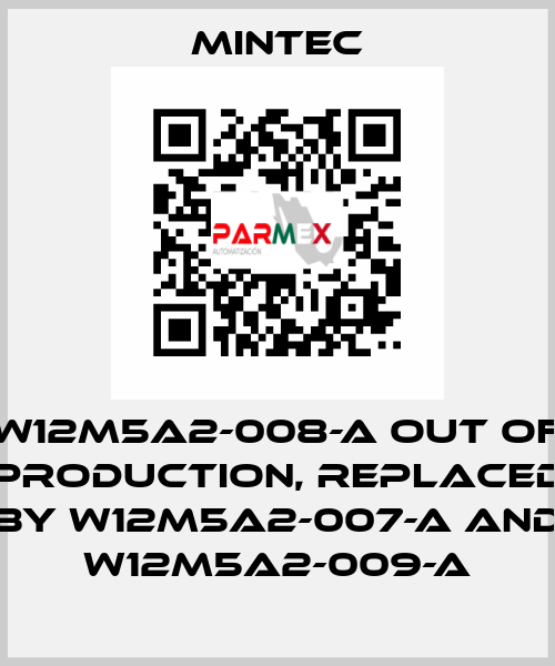 W12M5A2-008-A out of production, replaced by W12M5A2-007-A and W12M5A2-009-A MINTEC