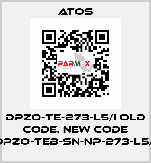 DPZO-TE-273-L5/I old code, new code DPZO-TEB-SN-NP-273-L5/I Atos