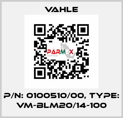 P/n: 0100510/00, Type: VM-BLM20/14-100 Vahle