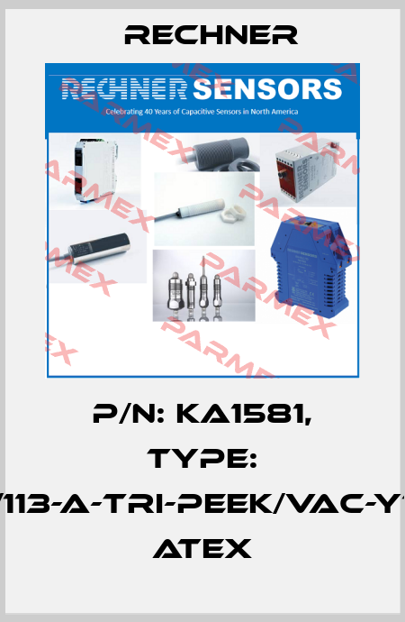 p/n: KA1581, Type: KAS-80-26/113-A-TRI-PEEK/VAc-Y10-1-HP-1/2D, ATEX Rechner