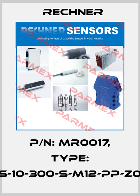 P/N: MR0017, Type: MRS-10-300-S-M12-PP-Z02-0 Rechner