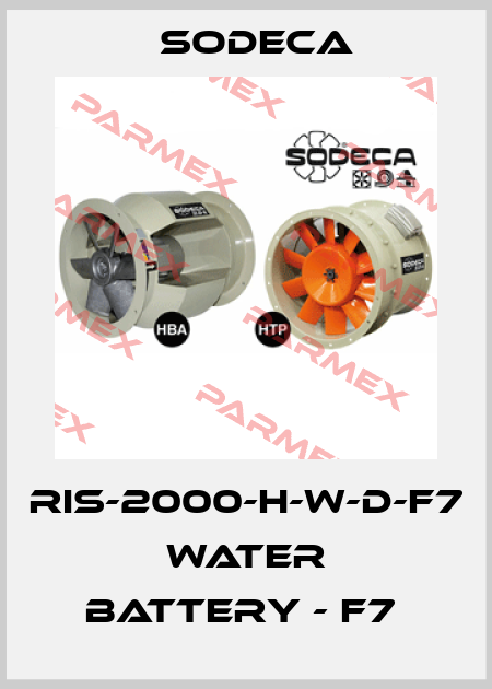 RIS-2000-H-W-D-F7  WATER BATTERY - F7  Sodeca