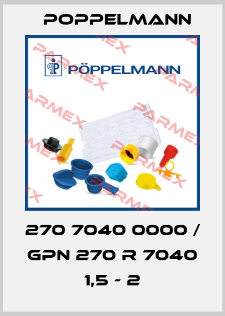 270 7040 0000 / GPN 270 R 7040 1,5 - 2 Poppelmann