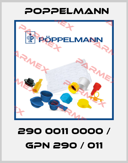 290 0011 0000 / GPN 290 / 011 Poppelmann