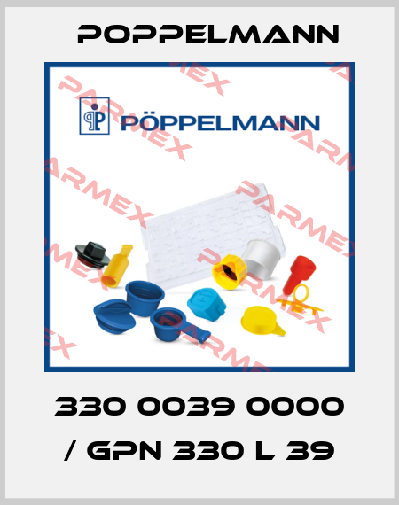 330 0039 0000 / GPN 330 L 39 Poppelmann