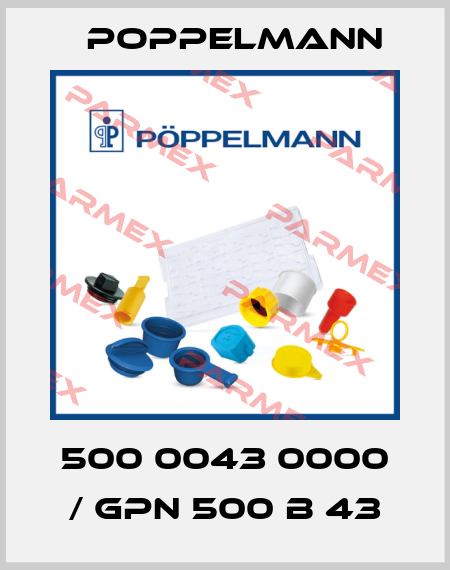500 0043 0000 / GPN 500 B 43 Poppelmann