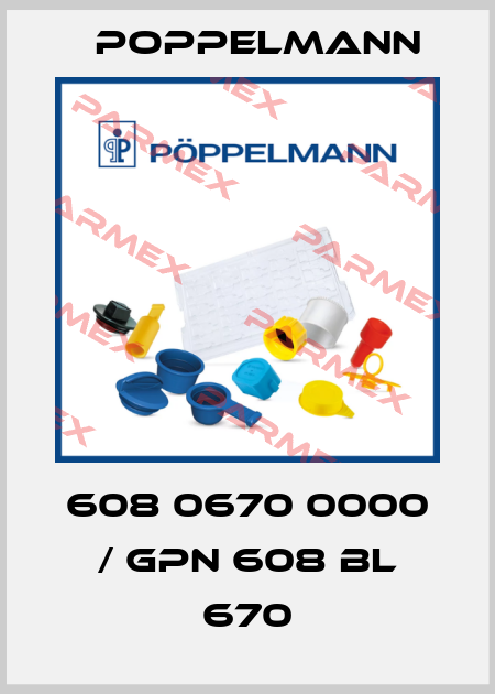 608 0670 0000 / GPN 608 BL 670 Poppelmann