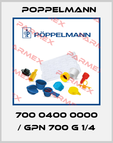 700 0400 0000 / GPN 700 G 1/4 Poppelmann