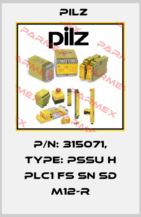 p/n: 315071, Type: PSSu H PLC1 FS SN SD M12-R Pilz