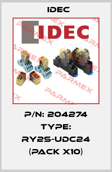 P/N: 204274 Type: RY2S-UDC24 (pack x10) Idec