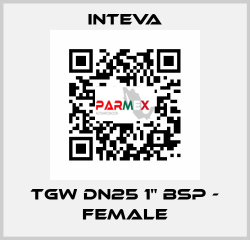 TGW DN25 1" BSP - female Inteva