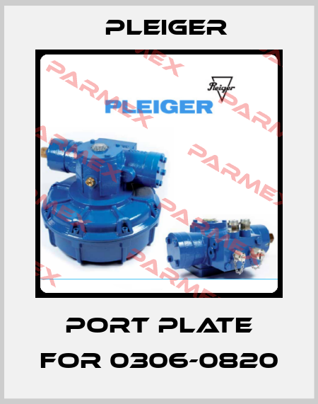 Port plate for 0306-0820 Pleiger