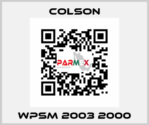 WPSM 2003 2000 Colson